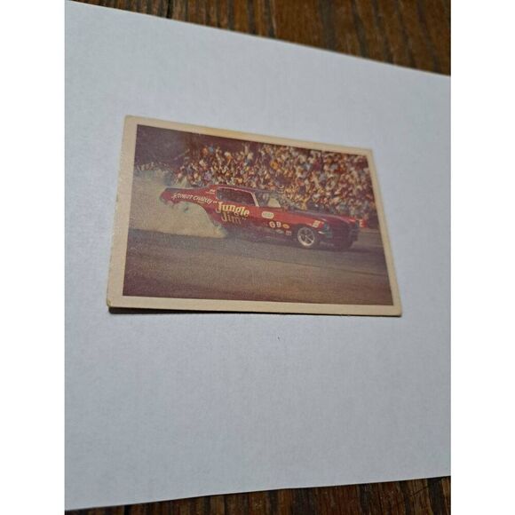 Vintage 1971 Fleer Jungle Jim Libermans 1970 Camaro Funny Car Trading Card AHRA - Picture 1 of 2